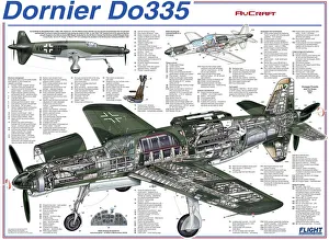 Dornier Do 335 Schnittposter
