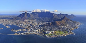 Südafrika, Westkap , Kapstadt Luftaufnahme von Kapstadt und dem Tafelberg