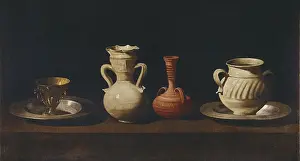 ZURBARAN, Francisco de (1598-1664). Still Life. ca. 1636. Stillleben, vier Töpfe. Öl auf Leinwand. SPANIEN. Madrid. Prado-Museum