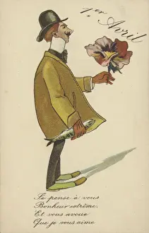 Aprilscherztag (Farblithographie)